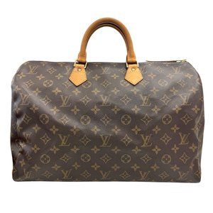 LOUIS VUITTON Brown Monogram Speedy 40 Boston Bag